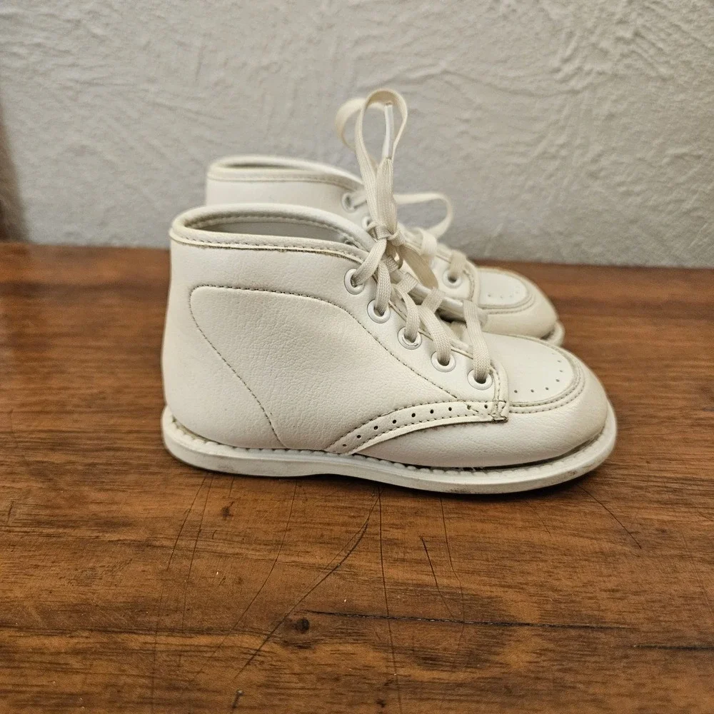 Vintage Doveen Wash & Wear Baby Deer Shoes Size 3 In Original Box Early Walkers